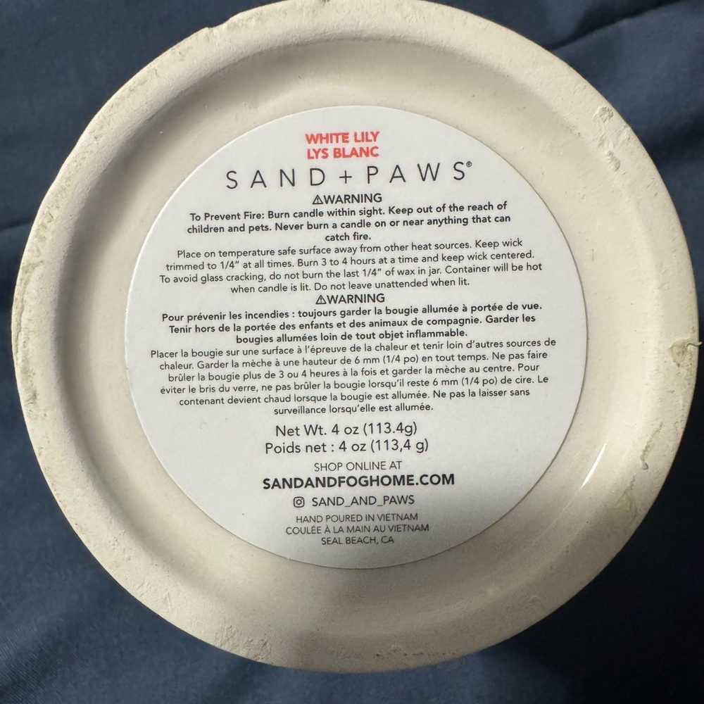 Sand + Paws Pet Odor Eliminator Fragrance Candle Gift Box Set of 4 - Picture 9 of 15